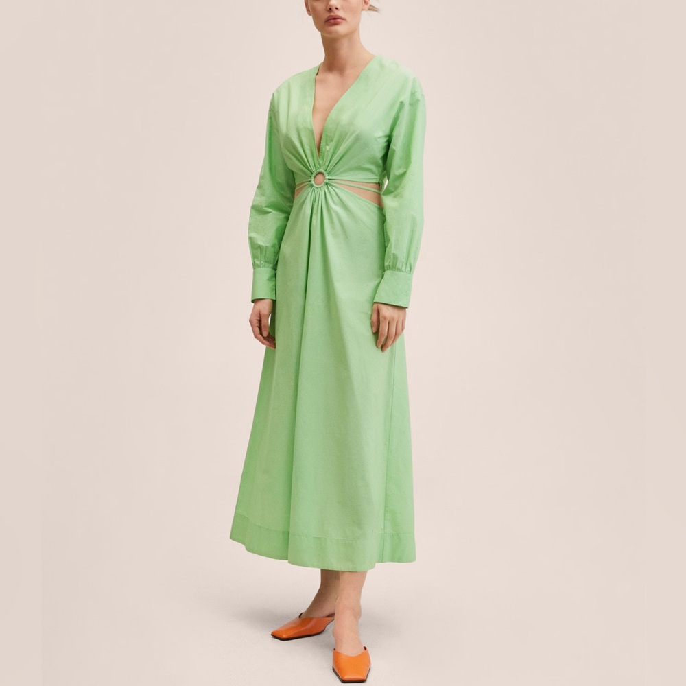 🎬 ASO TV - MANGO Cotton Cutout Dress